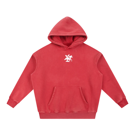Snow Wash Fleece Oversize Hoodie